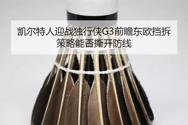 凯尔特人迎战独行侠G3前瞻东欧挡拆策略能否撕开防线